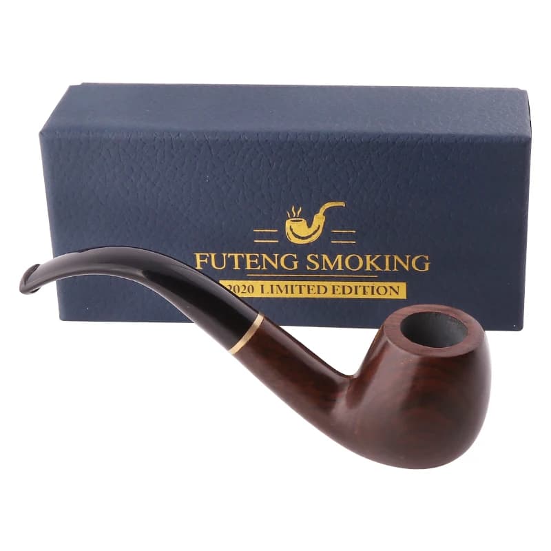 Pipe à fumée luxueuse en bois de santal, accessoires durables pour fumer, broyeur de fumée en ébène, avec boîte cadeau
