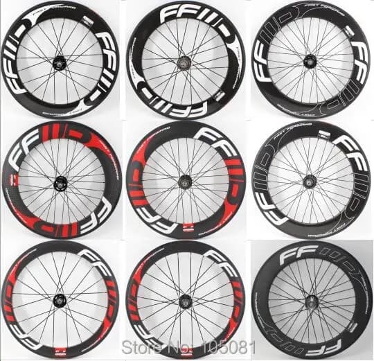 Nouveau 700C piste vélo à engrenages fixes 3K UD 12K entièrement en fibre de carbone pneu tubulaire jantes tubeless roues de vélo en carbone roues