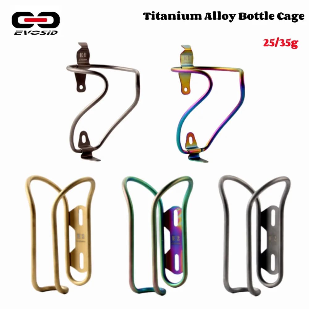 Porte-bouteille en titane ultraléger, 25/35g, pliable, pour vélo de route, vtt, bouilloire
