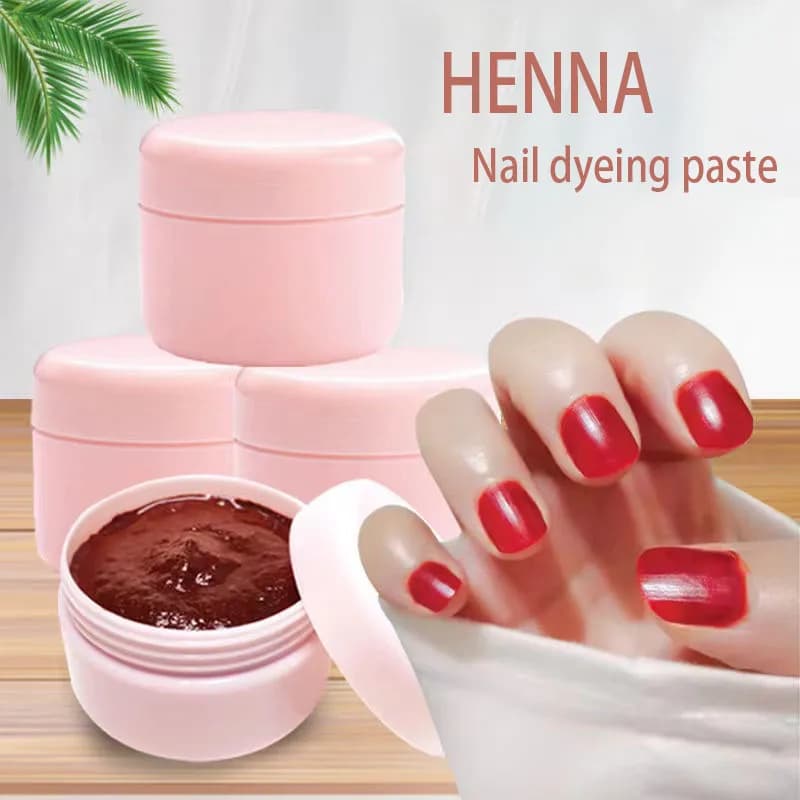 2 x Crème de henné naturelle pure d'Inde pour teinture des ongles DIY, couleur rouge, art des ongles, couleurs naturelles, brillance, 20g/flacon