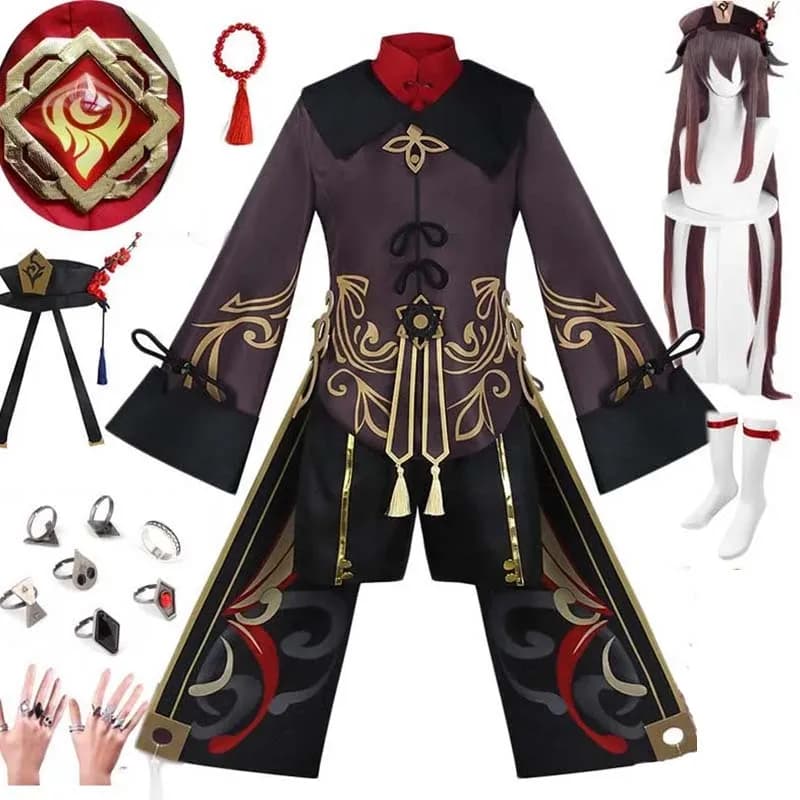 Hutao Cosplay Femme Halloween Costume Anime vêtements pour femmes Disfraz Mujer Adulta pour adultes Ropa Para Hu Tao tenues
