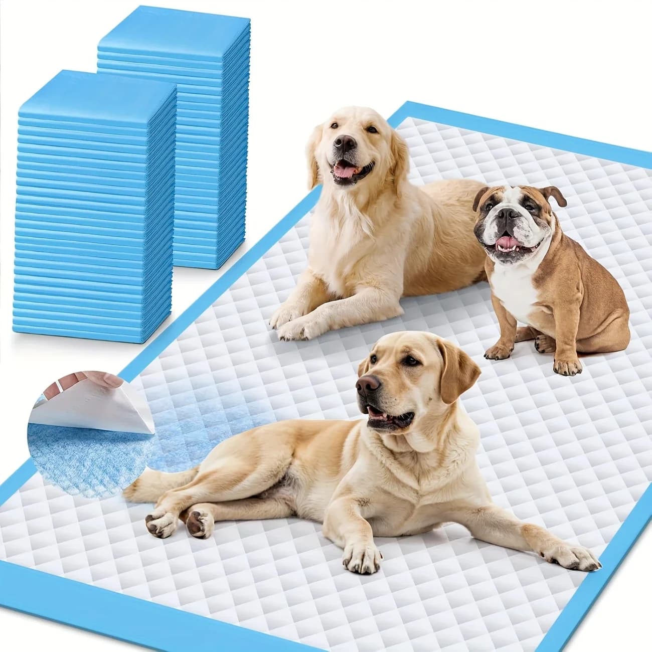 Couche-culotte Super absorbante pour animaux de compagnie, urinoir pour chien, coussinets de pipi d'entraînement, 100/50/40/20 pièces, tapis jetable