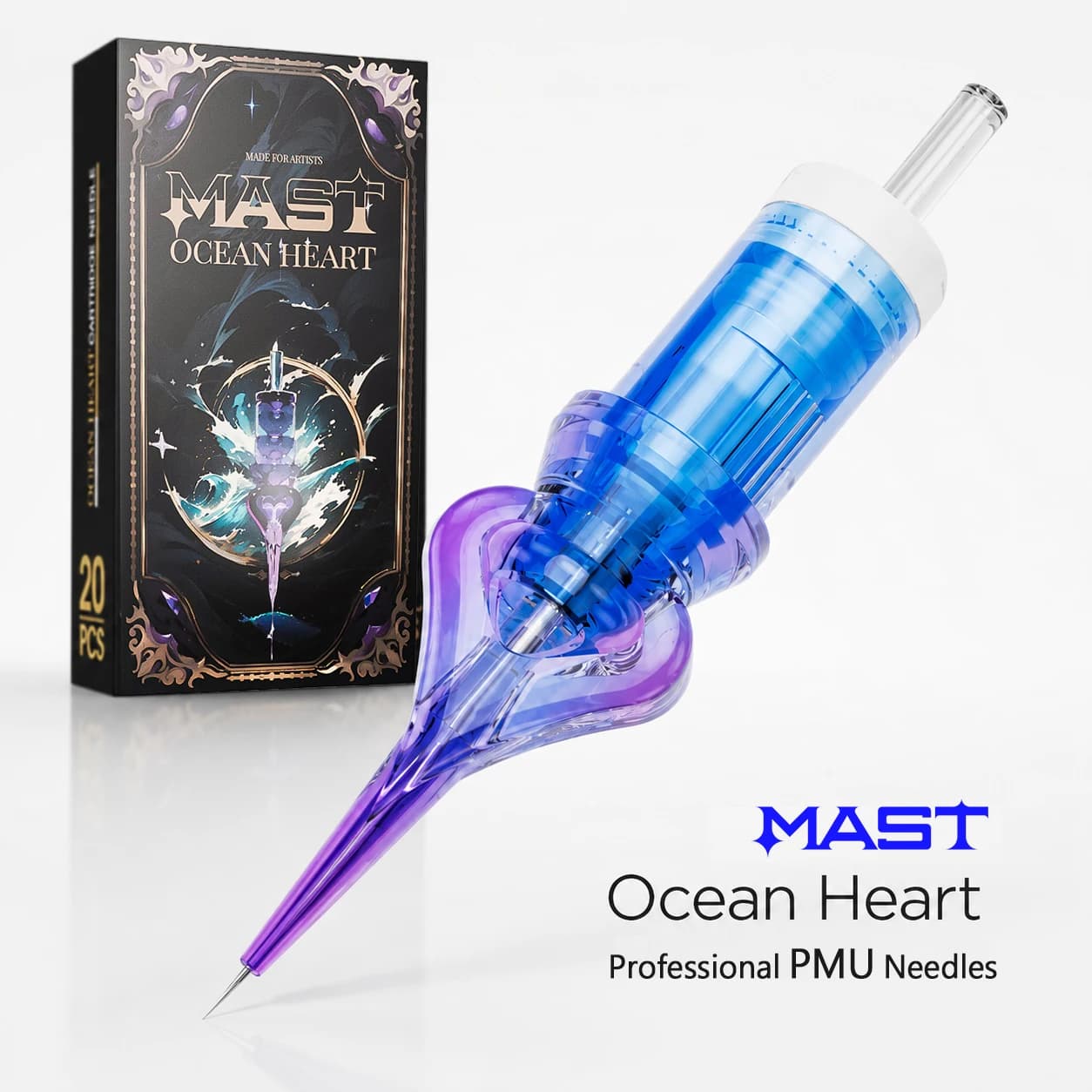 Mast Ocean Heart Aiguilles de Cartouche Tatouage PMU 1RL Jetables Maquillage Permanent Lèvres Sourcils Ligne Ronde Matériel de Micropigmentation