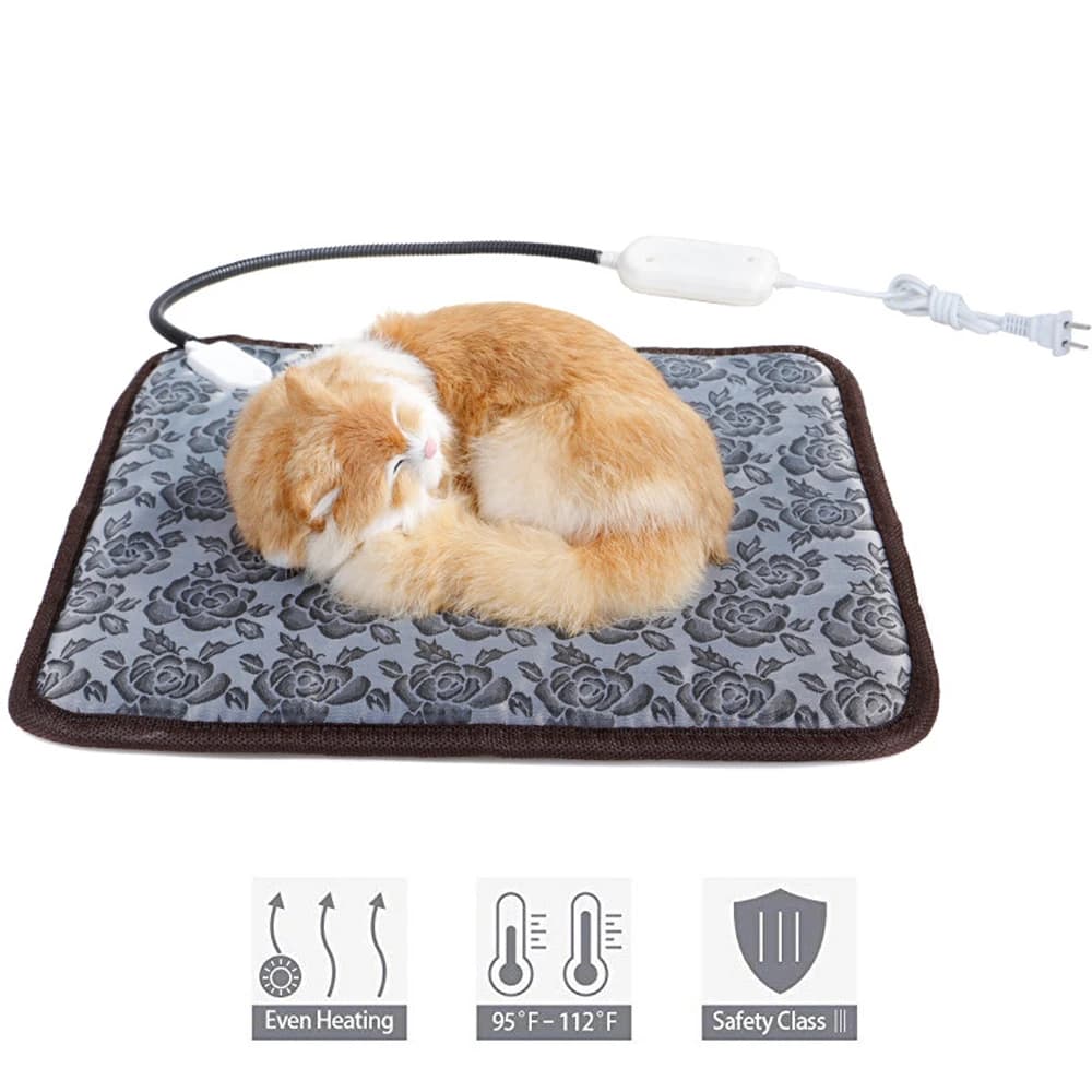 Couverture chauffante pour animaux de compagnie, imperméable, résistante à l'usure, température chaude, matelas pour chat et chien, coussin