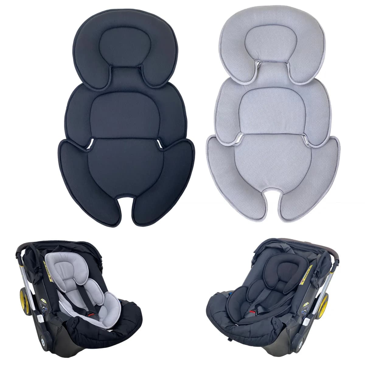 Coussin de siège de poussette universel pour bébé, oreiller de soutien de tête et de corps, insertion de siège de voiture pour bébé,