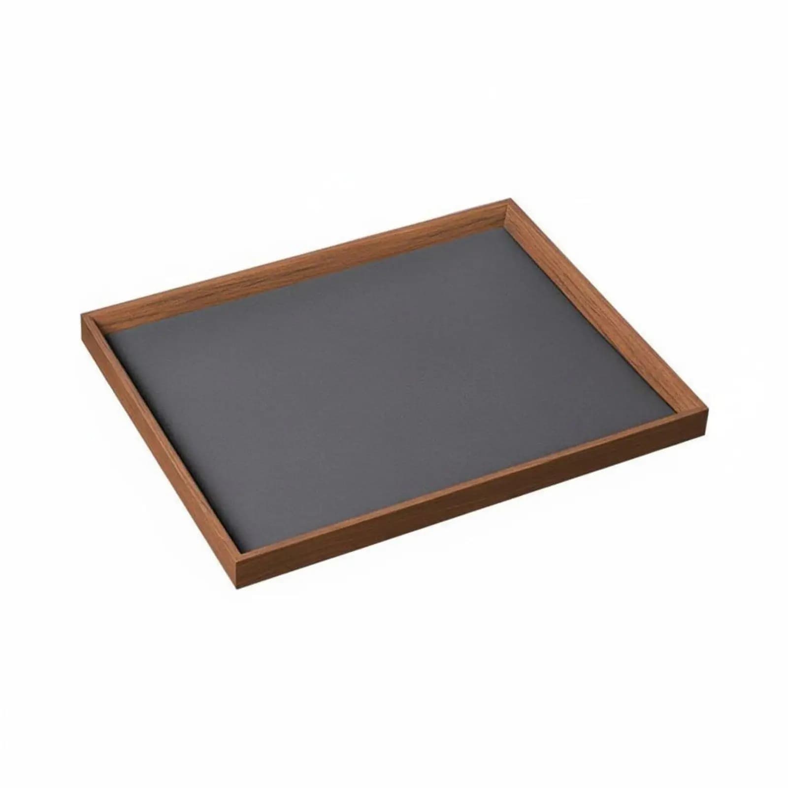 Plateau à bijoux en velours, plateau de présentation épaissi en bois pour accessoires, idéal pour les magasins de détail et les coiffeuses à