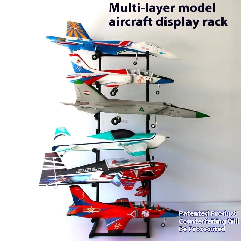 Support d'avion modèle support multicouche support de stockage d'avion modèle intérieur machine de culvert à aile fixe jet vortex réglable