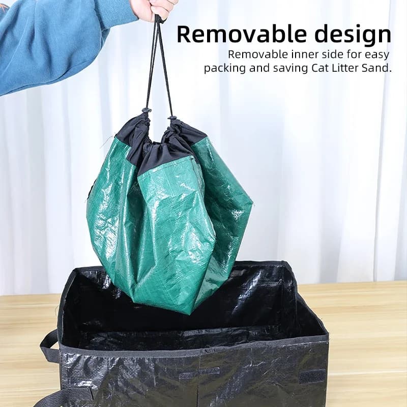Bac à litière portable réutilisable pour animaux de compagnie, bac à litière Oxford, toilette pour chien, extérieur, voyage, étanche,