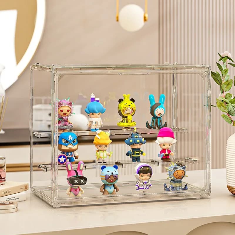 Organisateur en acrylique pour figurines à collectionner et boîte aveugle, jouet, grande capacité, haute définition, vitrine Miniature