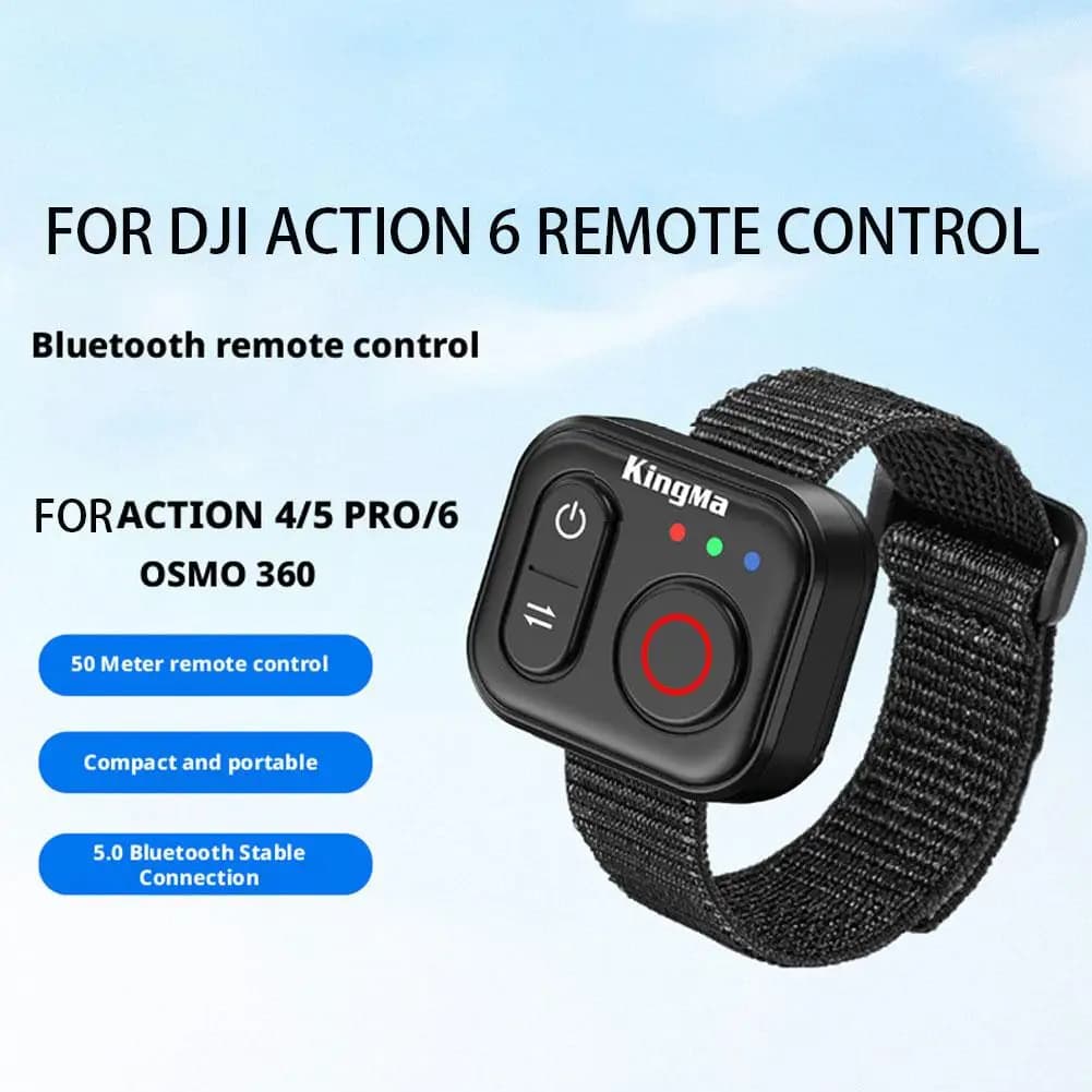 Pour DJI ACTION 6/ ACTION 5 PRO/ACTION 4/OSMO 360 5.0 Bluetooth télécommande sans fil Selfie télécommande avec dragonne