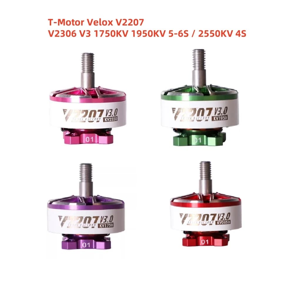 T-Motor Velox V2207 /V2306 V3 1750KV 1950KV 5-6S / 2550KV 4S moteur sans balais pour Drone de course FPV Quadcopter Freestyle RC pièces