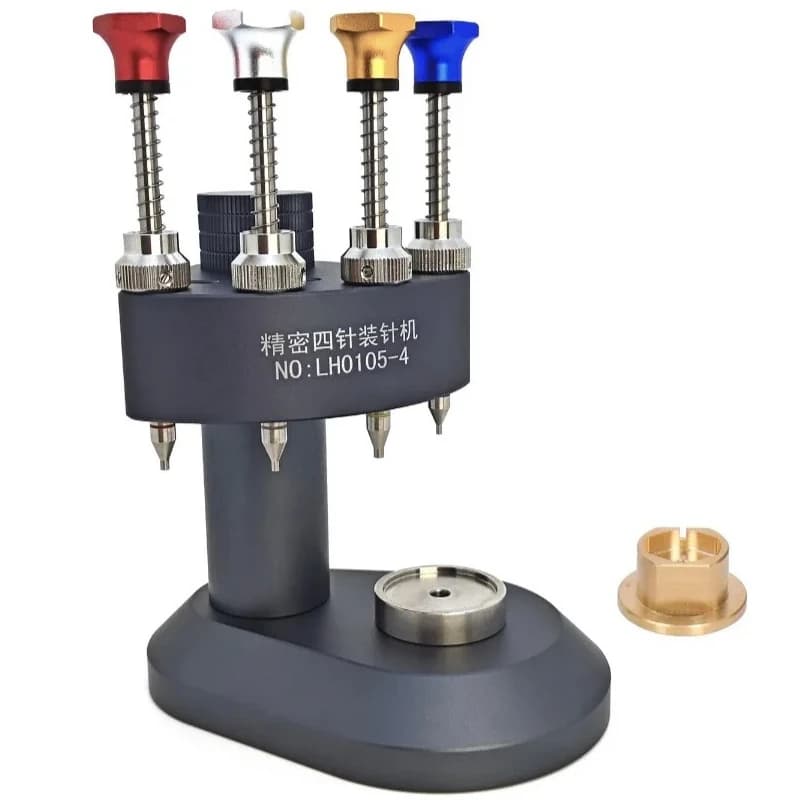 Presse-aiguilles de montre à 4 broches de haute précision, aiguille de montre en acier, réglage d'installation, outils et Kits de réparation de