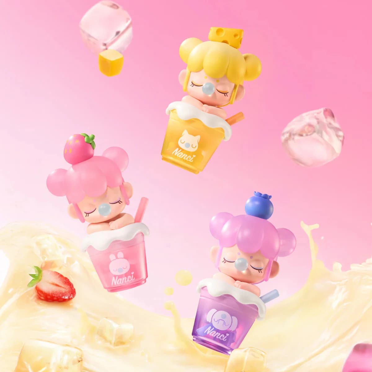 ROBOTIME Rolife BabyNanci Milk Tea Blind Box Glow in The Dark Ice Cubes Collect Hidden Chance Unique Christmas Gift for Girls