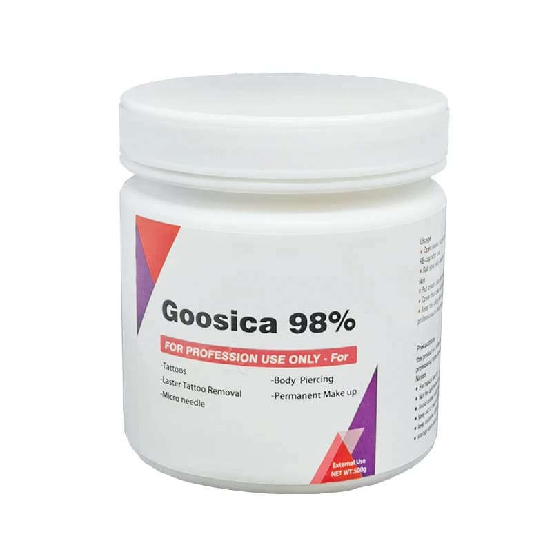 Nouveau 98% Goosica crème de tatouage pour maquillage Permanent corps visage beauté Microblading Piercing crème auxiliaire 500g