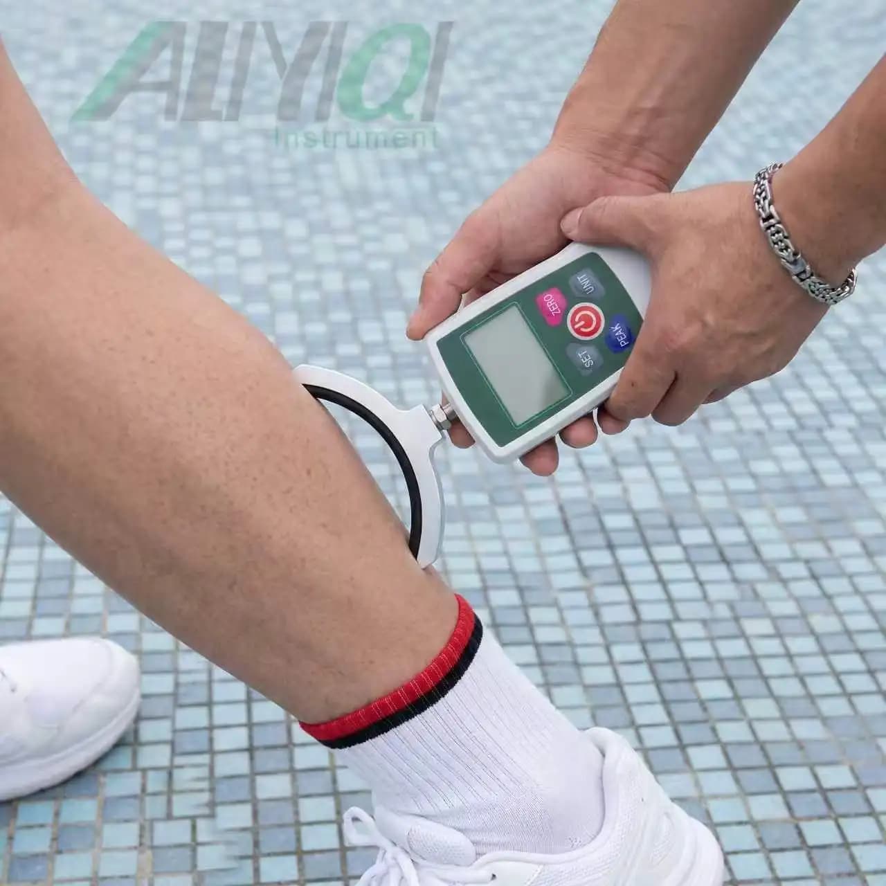 Dynamomètre numérique ALIYIQI 500N, ergonomique, portable, pour tester la force musculaire humaine, pour la rééducation sportive et la