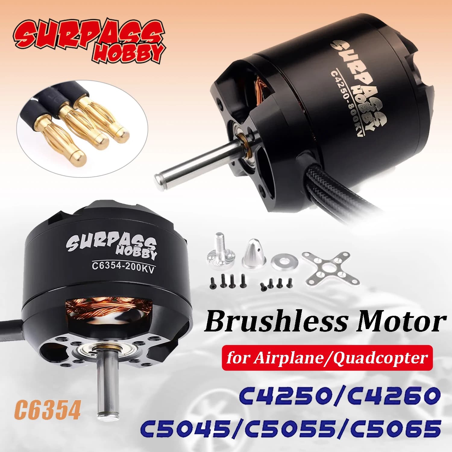 Surpass Hobby moteur sans balais C4250 C4260 C5045 C5055 C5065 14 pôles avec Acc pour avion UAV Multicopters avion RC hélicoptère