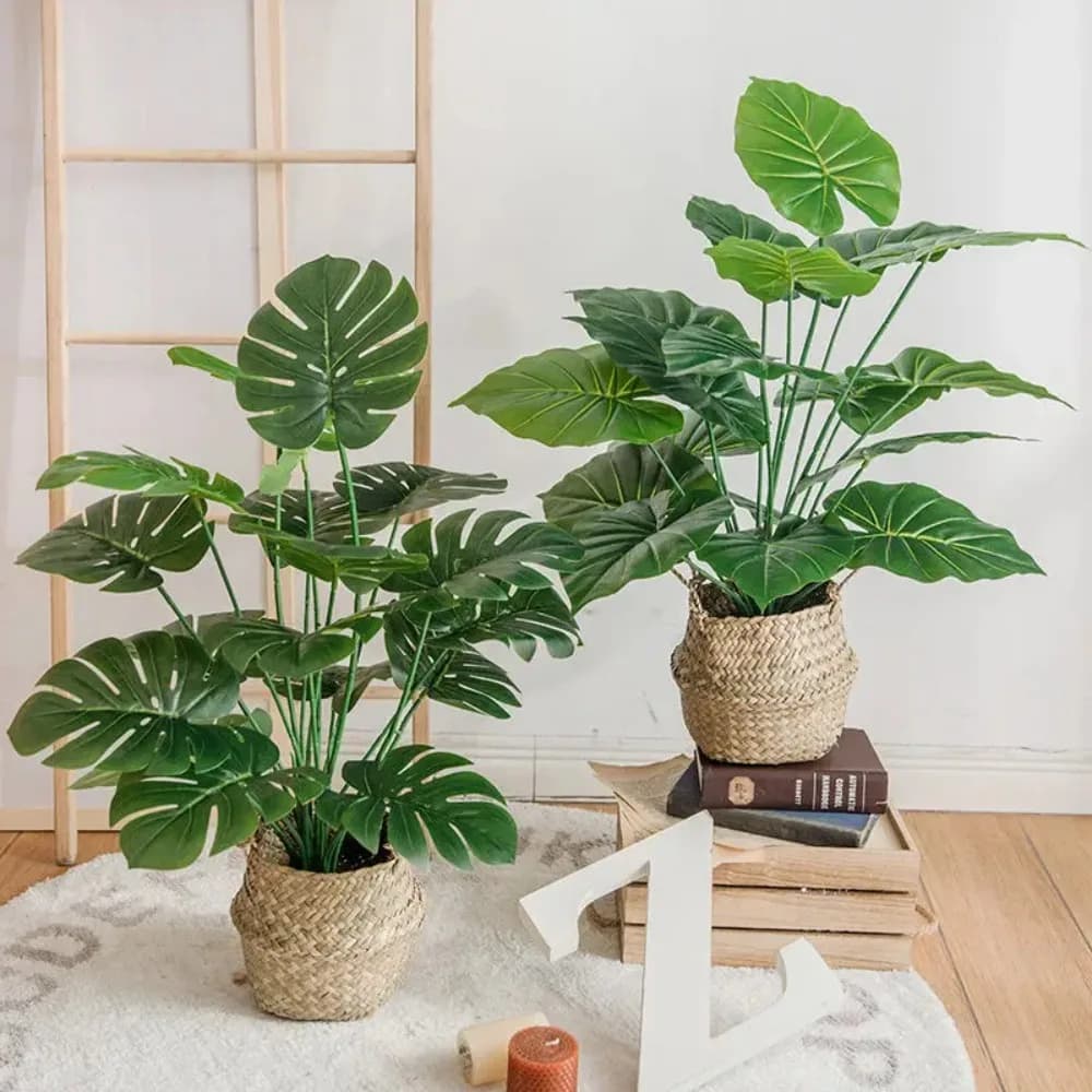 Branches de Palmier Tropicales Vertes, 12 à 18 Fourcommuniste, Tortue Artificielle, Cuir oral elu, Fausse Plante, Feuilles Décoratives pour Salon et
