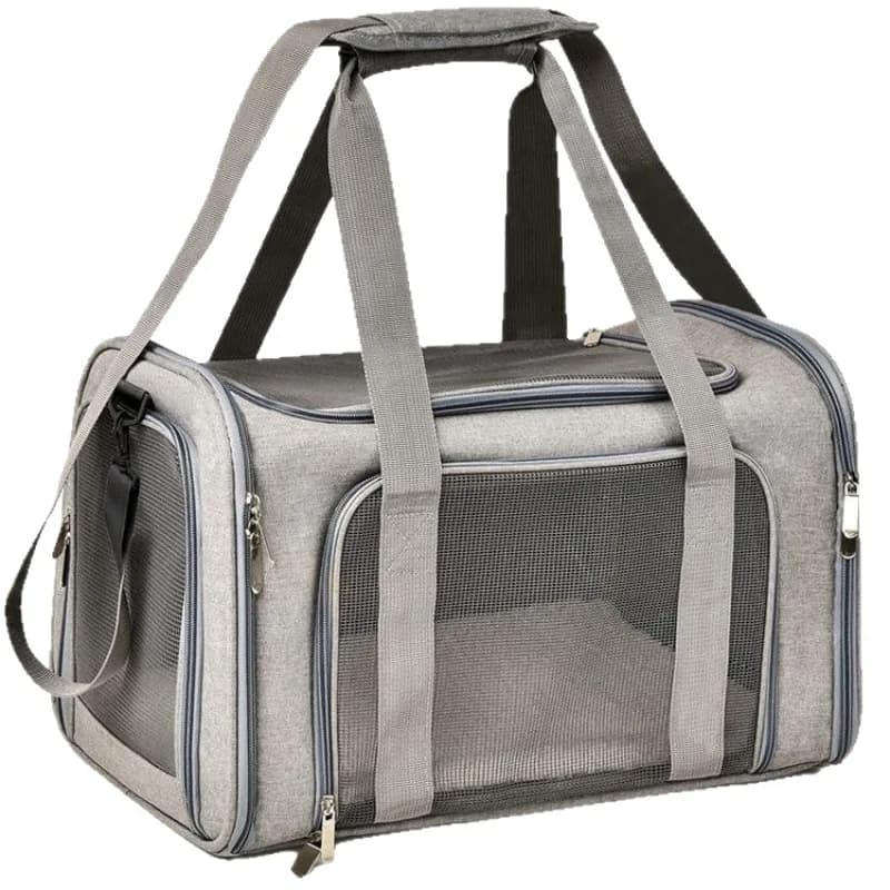 Porte-animaux Portable pour chats et petits chiens, sac de voyage pliable avec fenêtre en filet, porte-siège de voiture léger de grande capacité