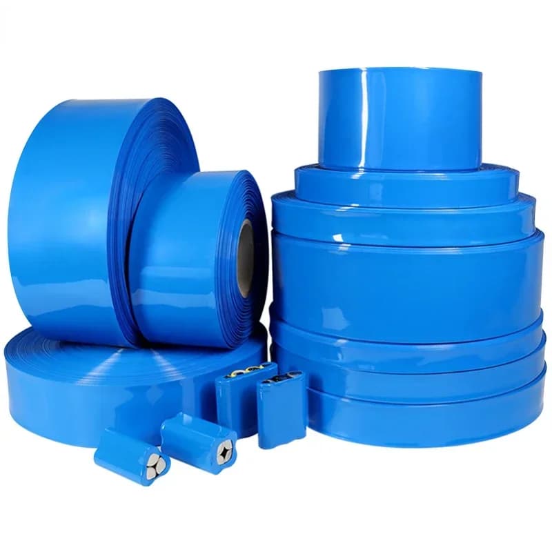 Tube thermorétractable en PVC 18650 pour batterie, bleu, largeur 29,5 mm~300 mm, film de protection isolant, enveloppe pour boîtier de batterie
