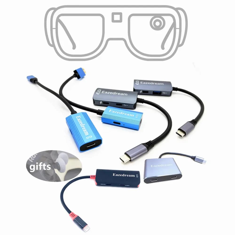 AR lunettes Hub sans couture multi-appareils type-c adaptateur de charge compatible HDMI pour Xreal Beam Viture Rokid Station Rayneo XR USB-C