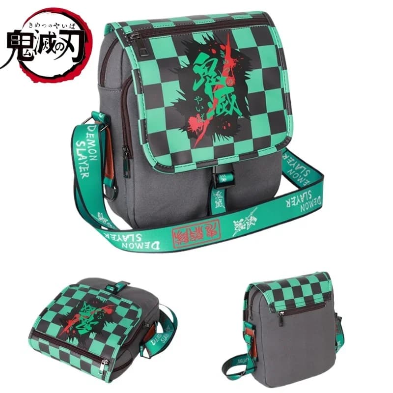 Demon Slayer Kamado Tanjirou Kamado Nezuko mode tendance sac à bandoulière garçons personnalité polyvalent petit sac à bandoulière sac de