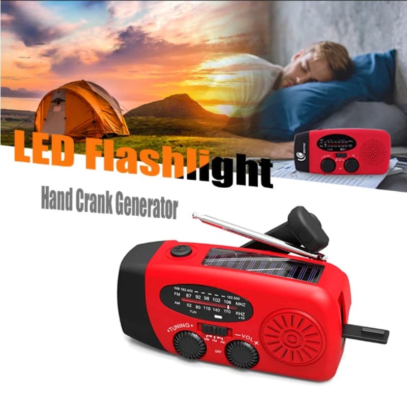 Banque d'alimentation de générateur à manivelle, radio météo solaire, charge petUSB portable d'urgence extérieure, utilisation appropriée