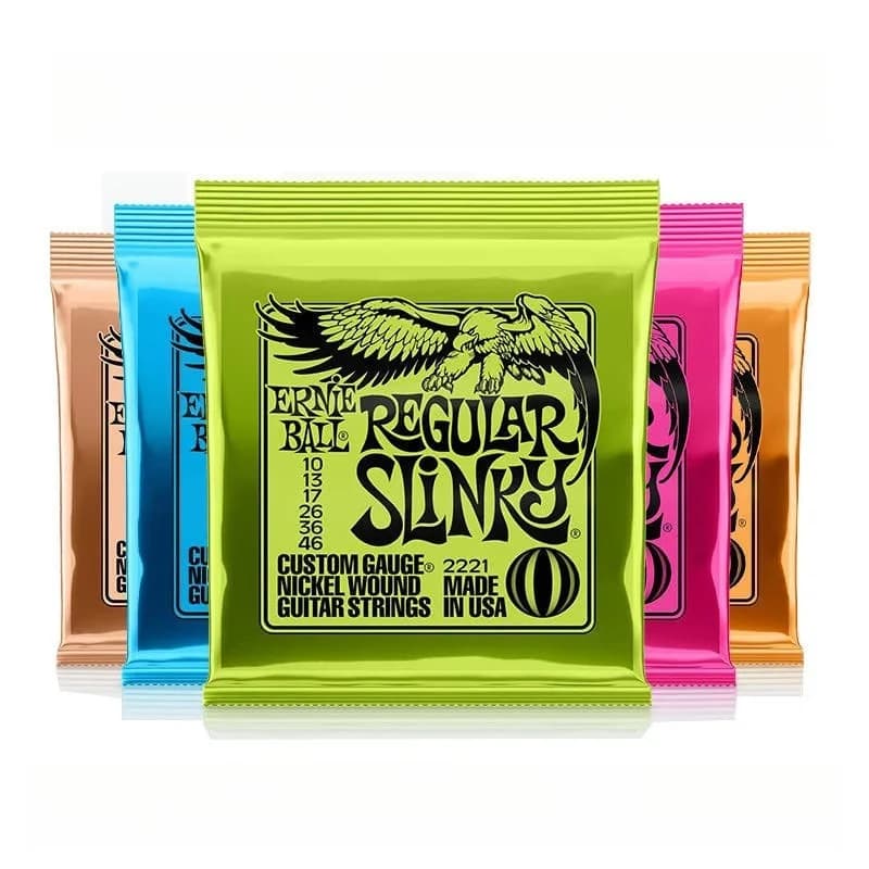 Cordes EB-2220/2215/2221/2222/2223 Rock nickelé, ensemble complet de 10 pièces, accessoires de cordes antirouille pour guitare électrique