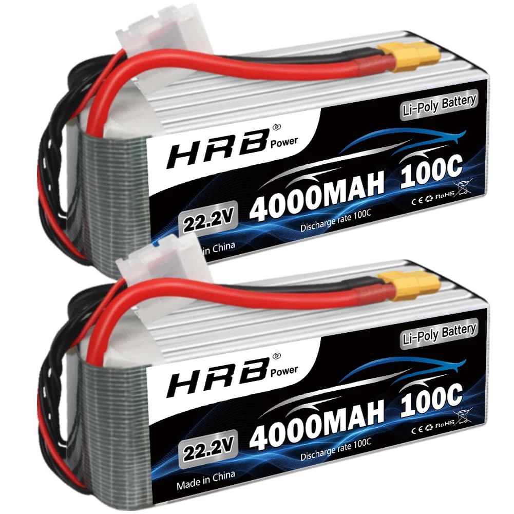 HRB 6S Lipo batterie 22.2V 4000mah RC Drone batterie 100C avec connecteur XT90 pour RC voiture camion RC avion 550 700 hélicoptère
