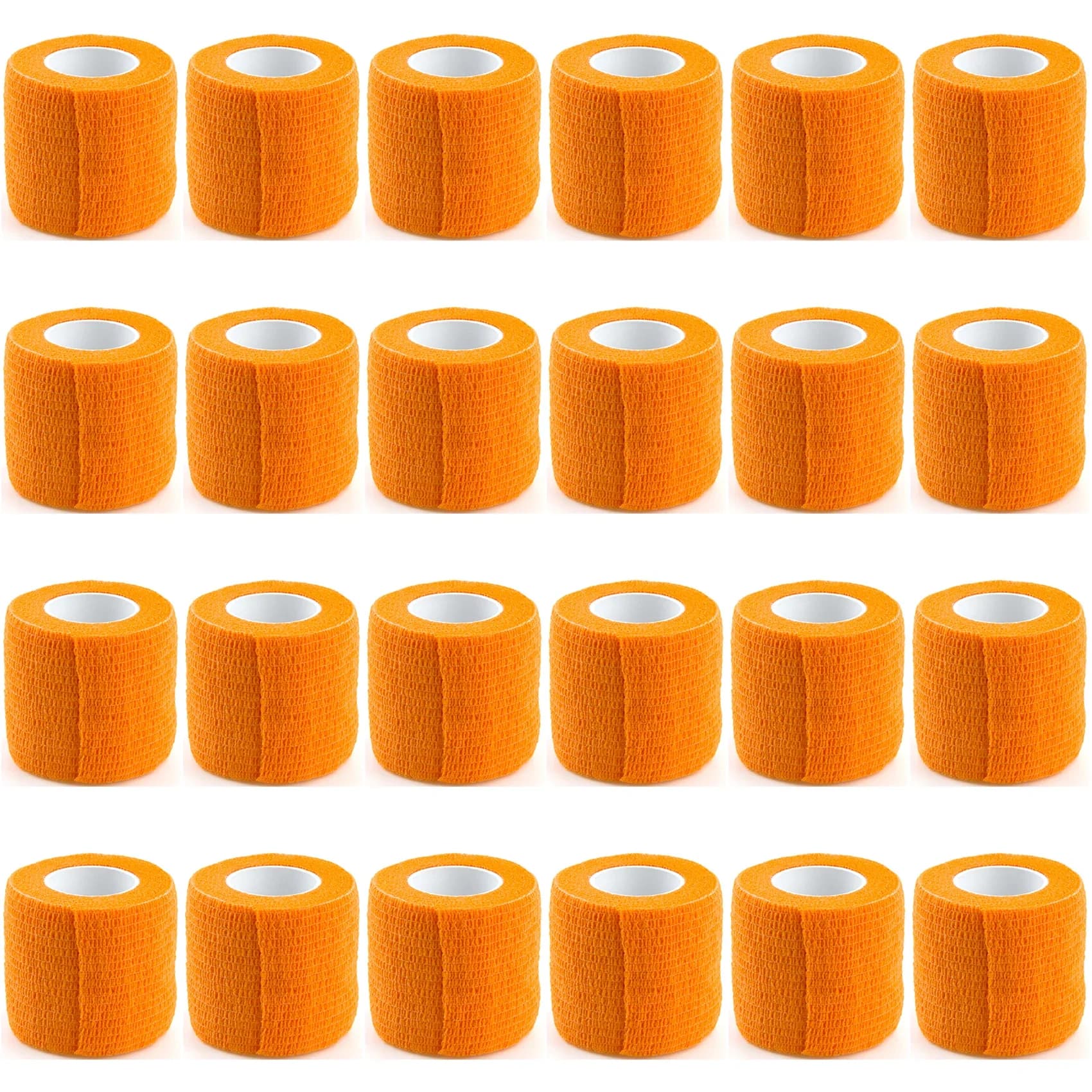 Vente en gros de 24 rouleaux de bandages adhésifs respirants pour personnes et animaux, bandages élastiques cohésifs auto-adhésifs pour le sport