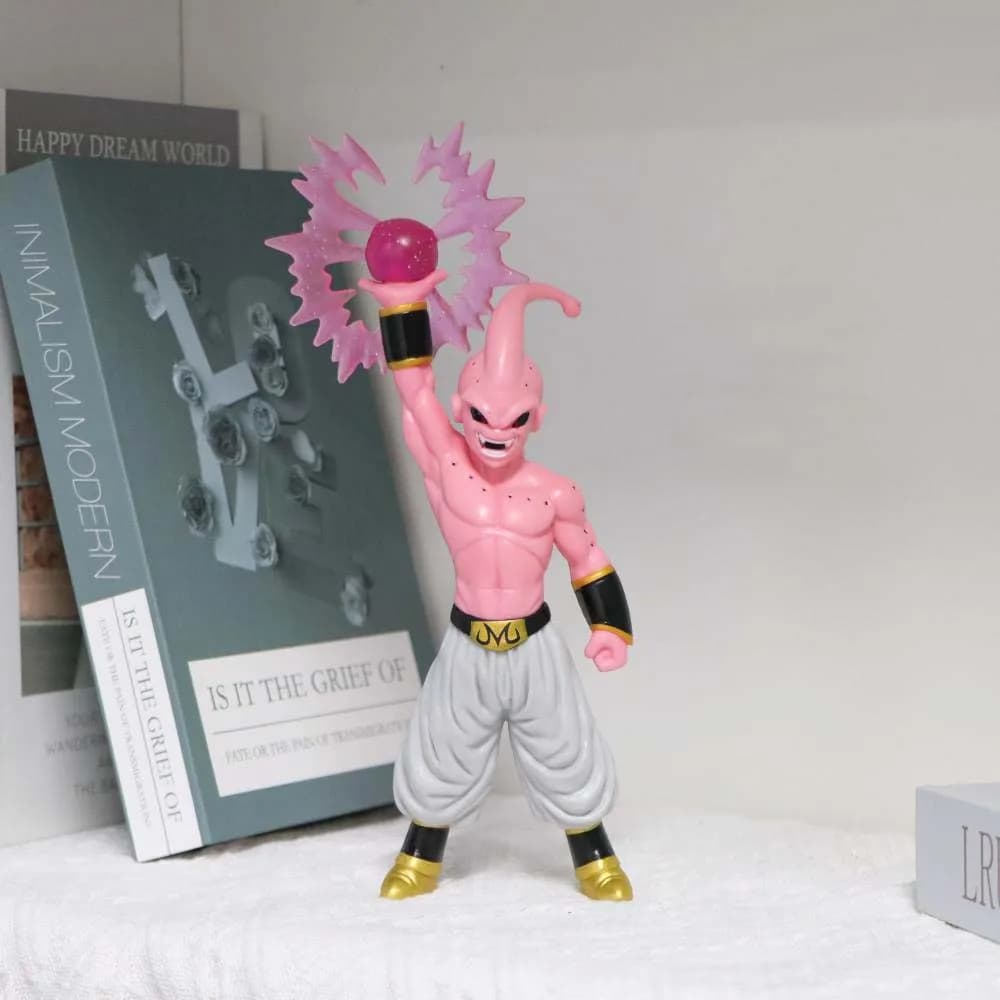 Figurine Dragon Ball Majin Buu de 25cm, jouet de dessin animé Majin Buu, ornement de Table, décoration de la maison, cadeau d'anniversaire