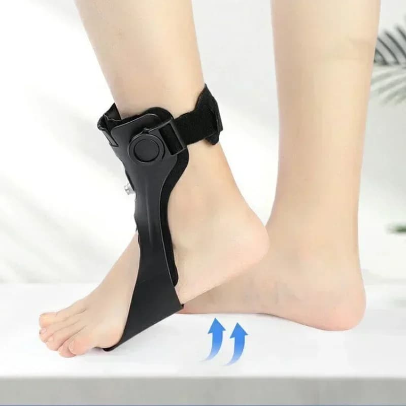 Orthèse de pied tombant, Support de cheville avec boucle réglable confortable pour les chaussures d'accident vasculaire cérébral de