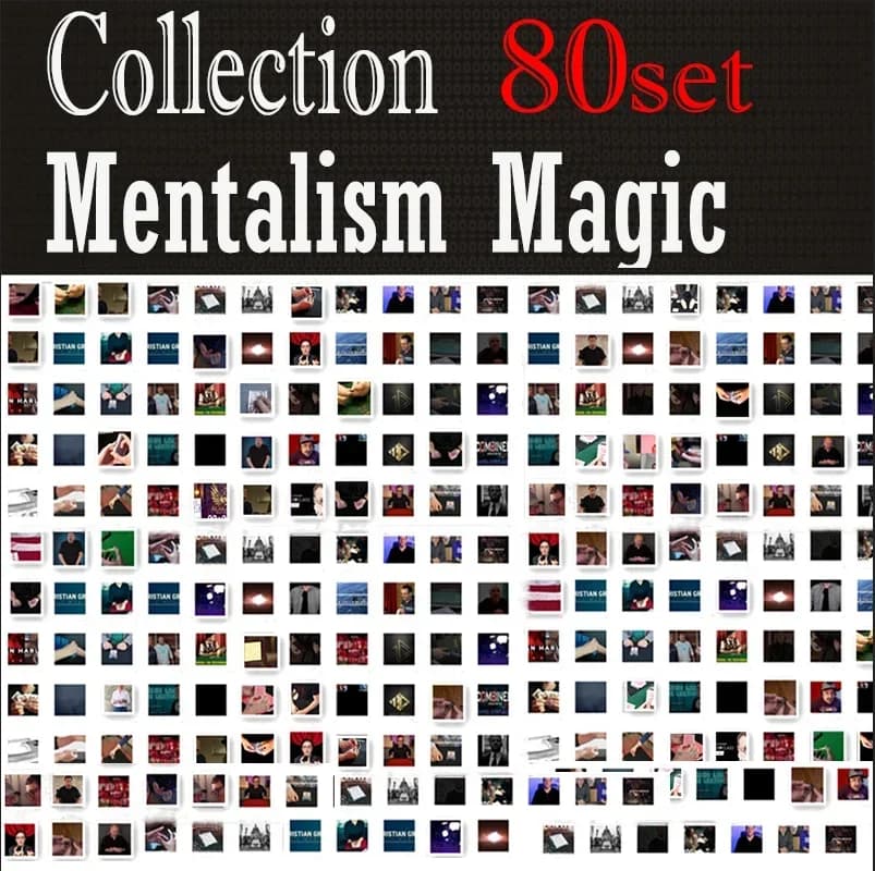 (80 ensemble) Collection de paquets de tour de magie du mentalisme-2024 tour de magie