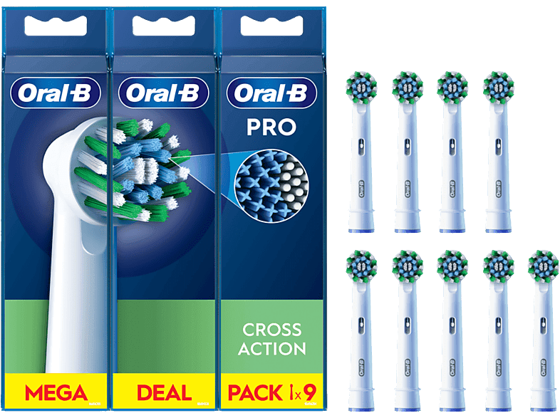 Oral B Tête De Brosse Crossaction 9 Pièces (3696)