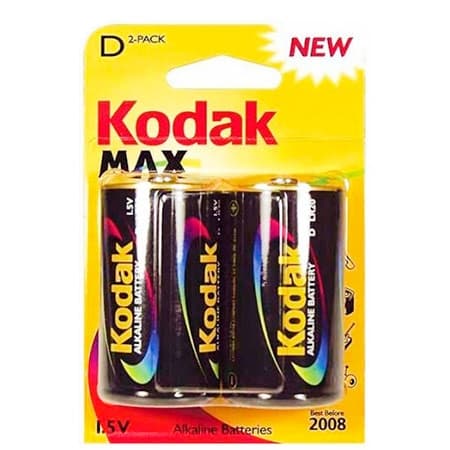 Kodak Max Alkaline D/LR20 Batteries - 2 pcs