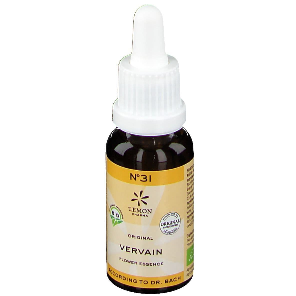 Bach Bloesem Bio N°31 Vervain 20 Druppels