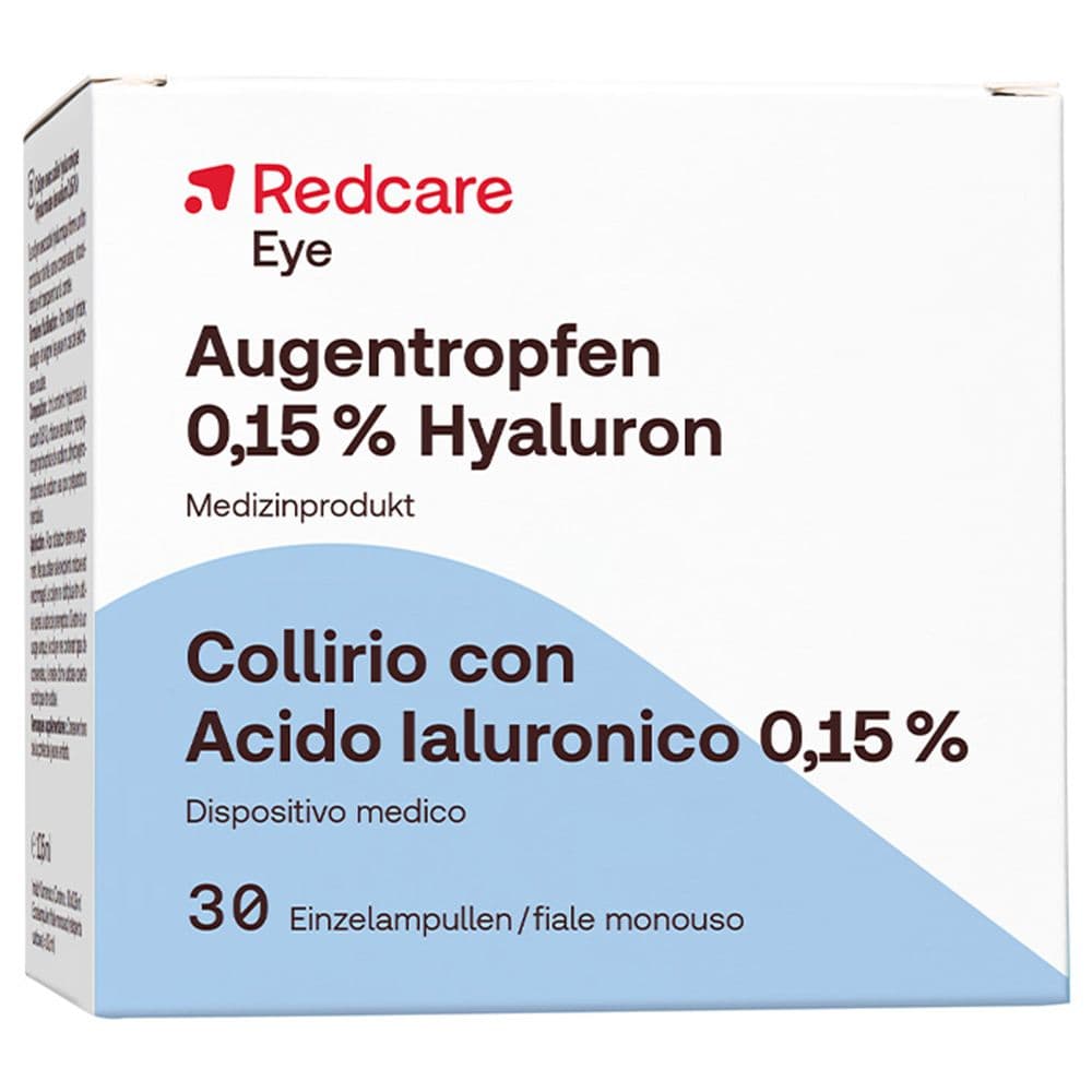 Redcare Eye Oogdruppels 0,15% Hyaluron 30x0,35 Unidosis-pipetten