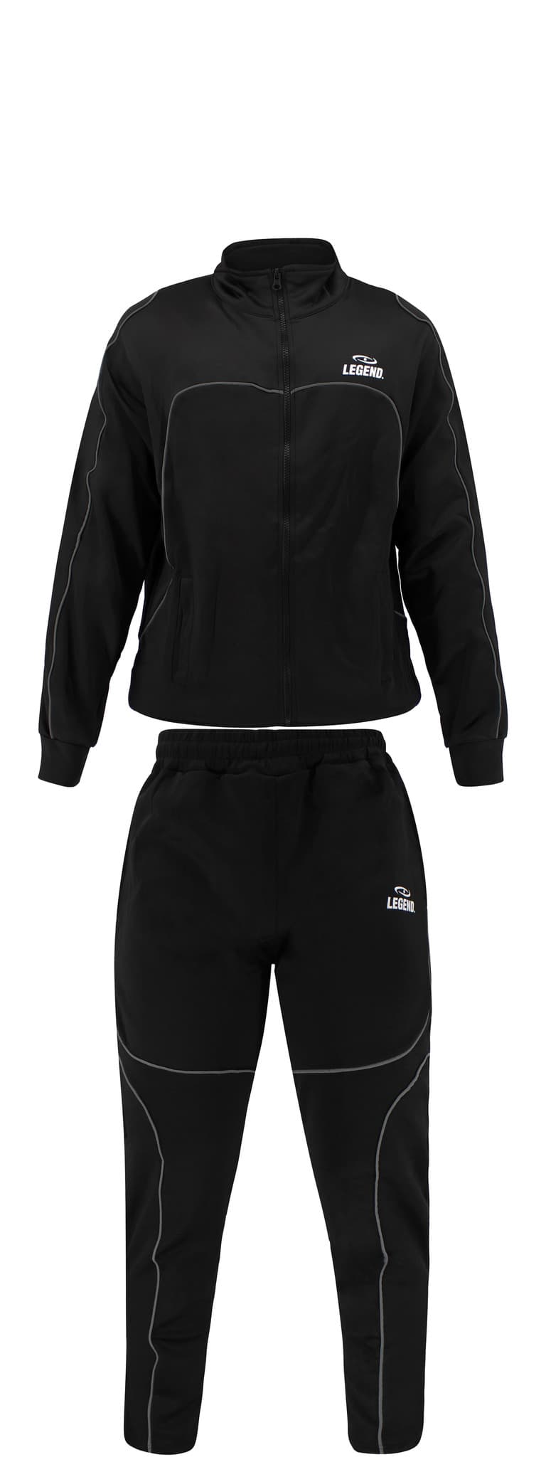 Legend Sports trainingspak dames/heren reflect Zwart