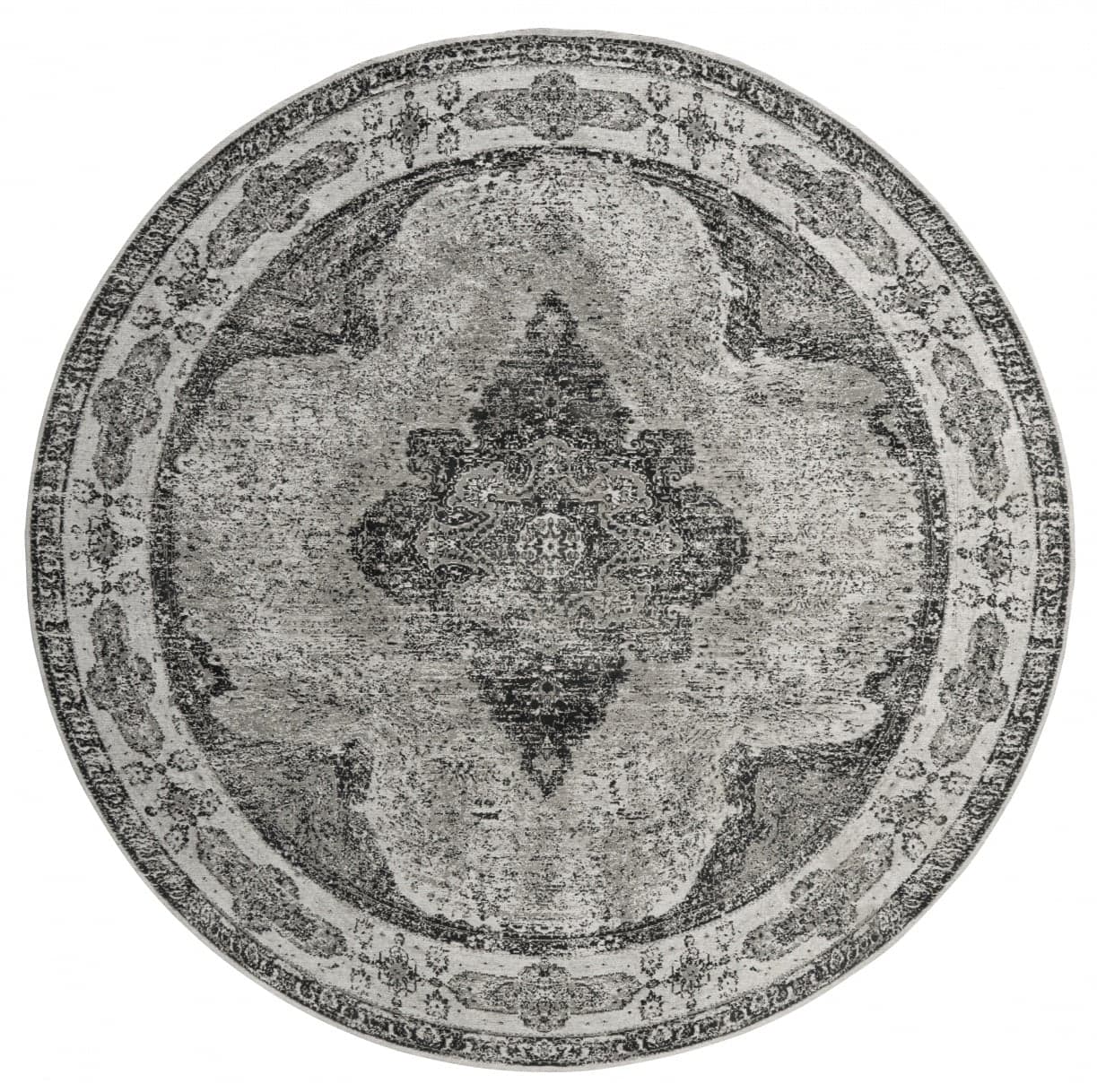 Nordal Venus rond vloerkleed grijs - diameter 240cm