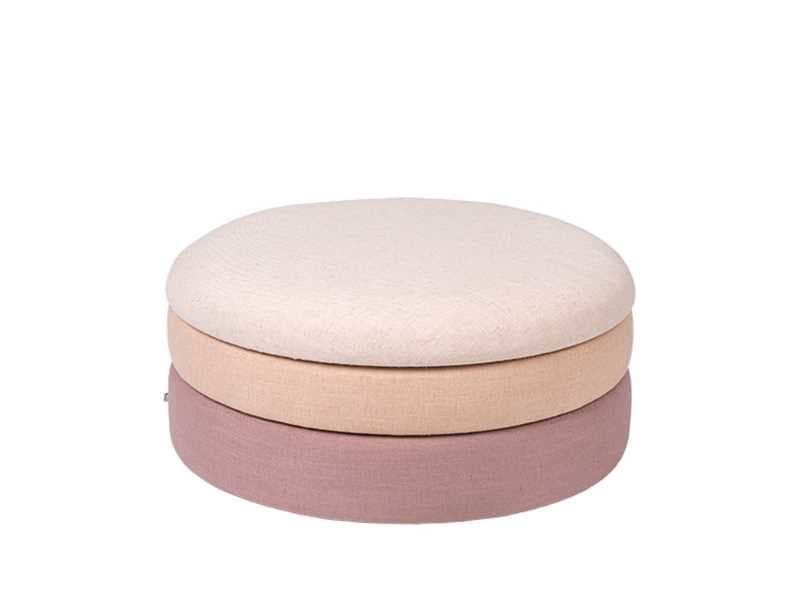 Broste Copenhagen Pond poef roze - Ø68XH30CM