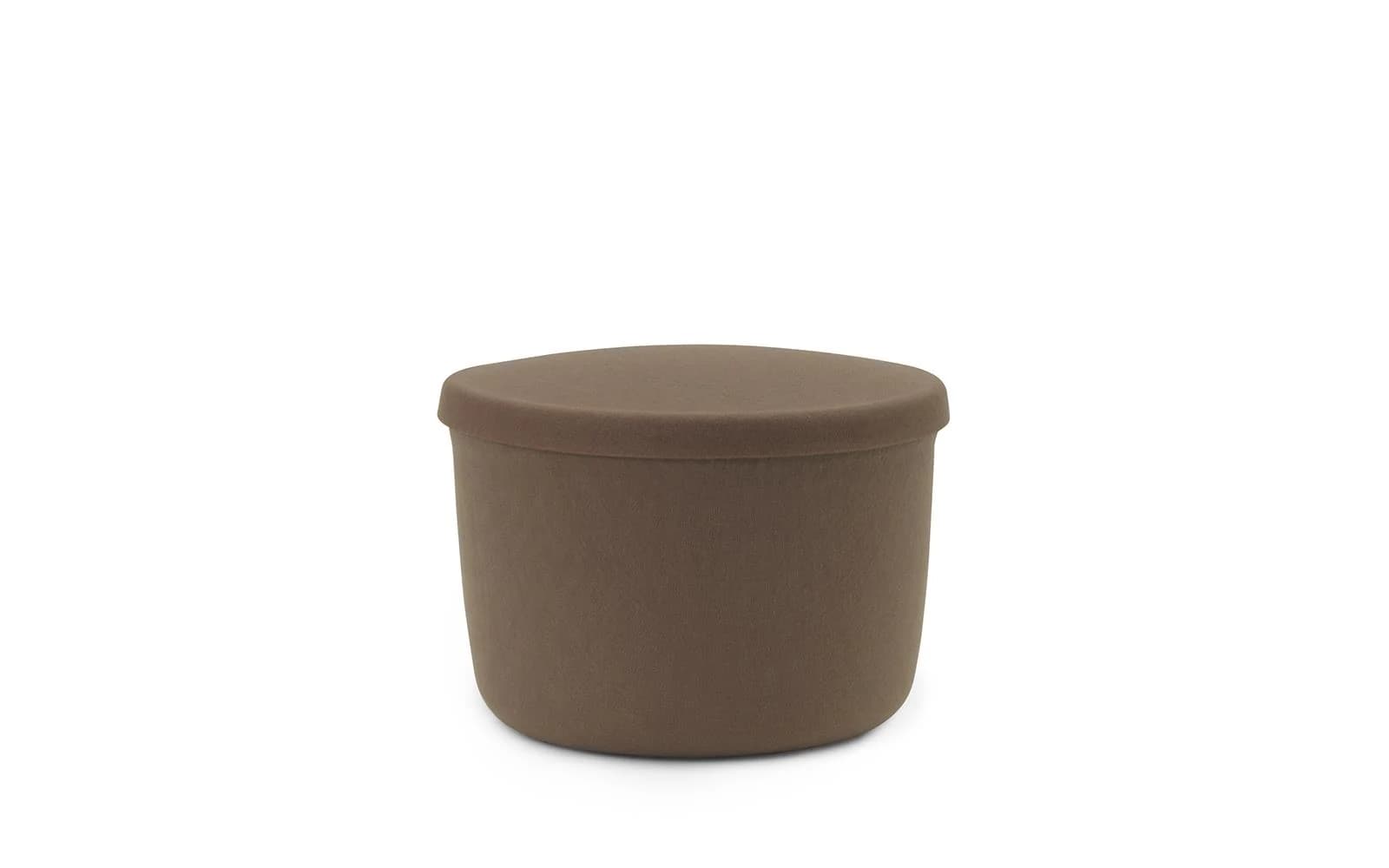 Normann Copenhagen Hide storage poef brown small