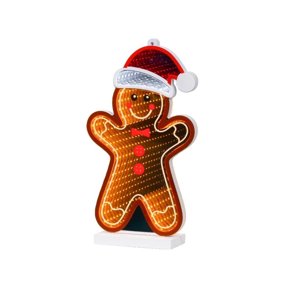 Peperkoek infinity lamp | kunststof | bruin | 26,9cm