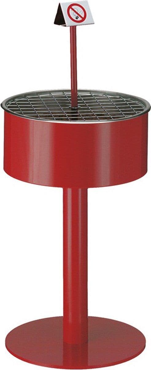 Runder Metall Aschenbecher - Asbak - Aluminium inzet - RoodBlauwZwart