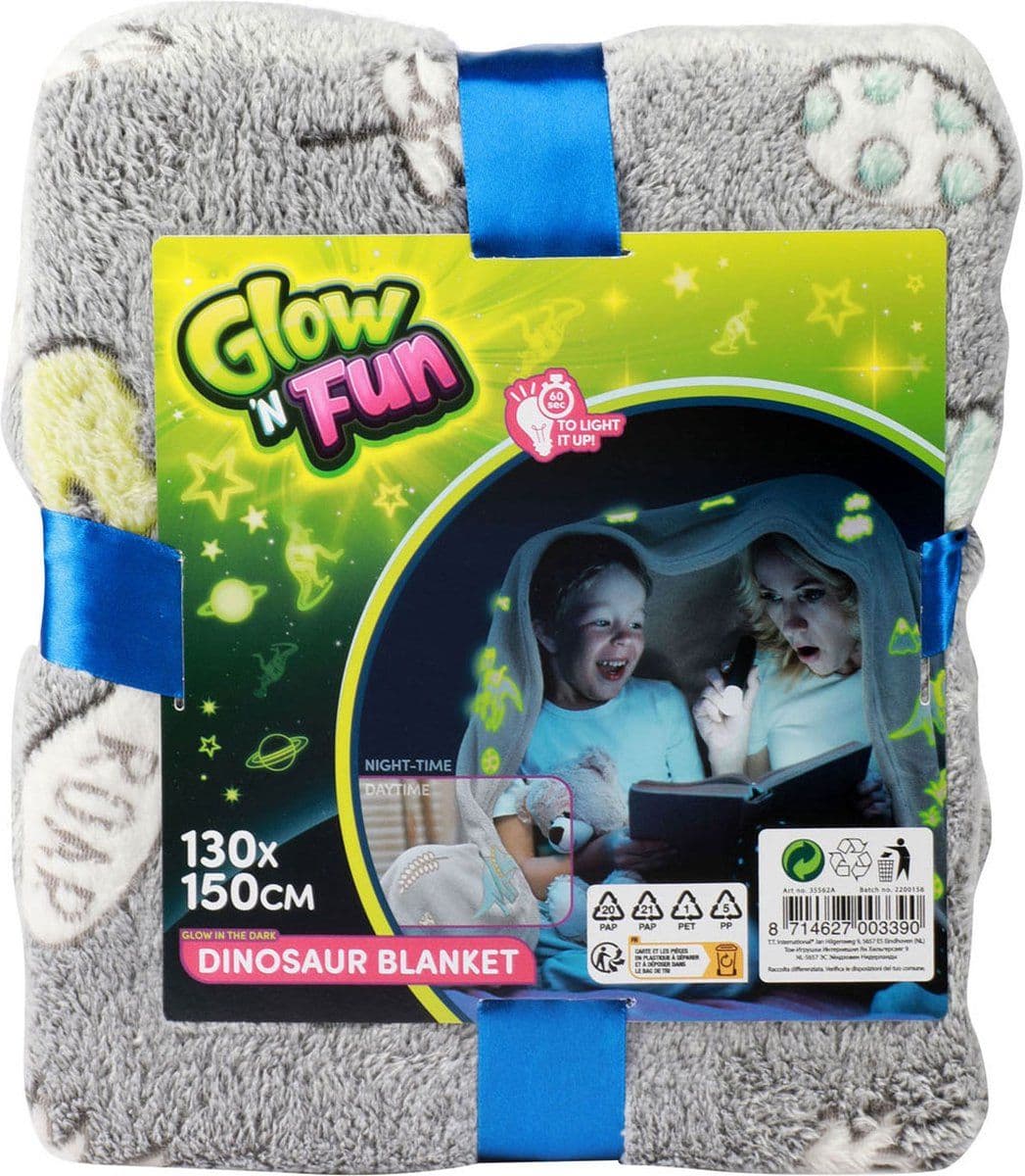 Glow in the dark deken dino 35562A