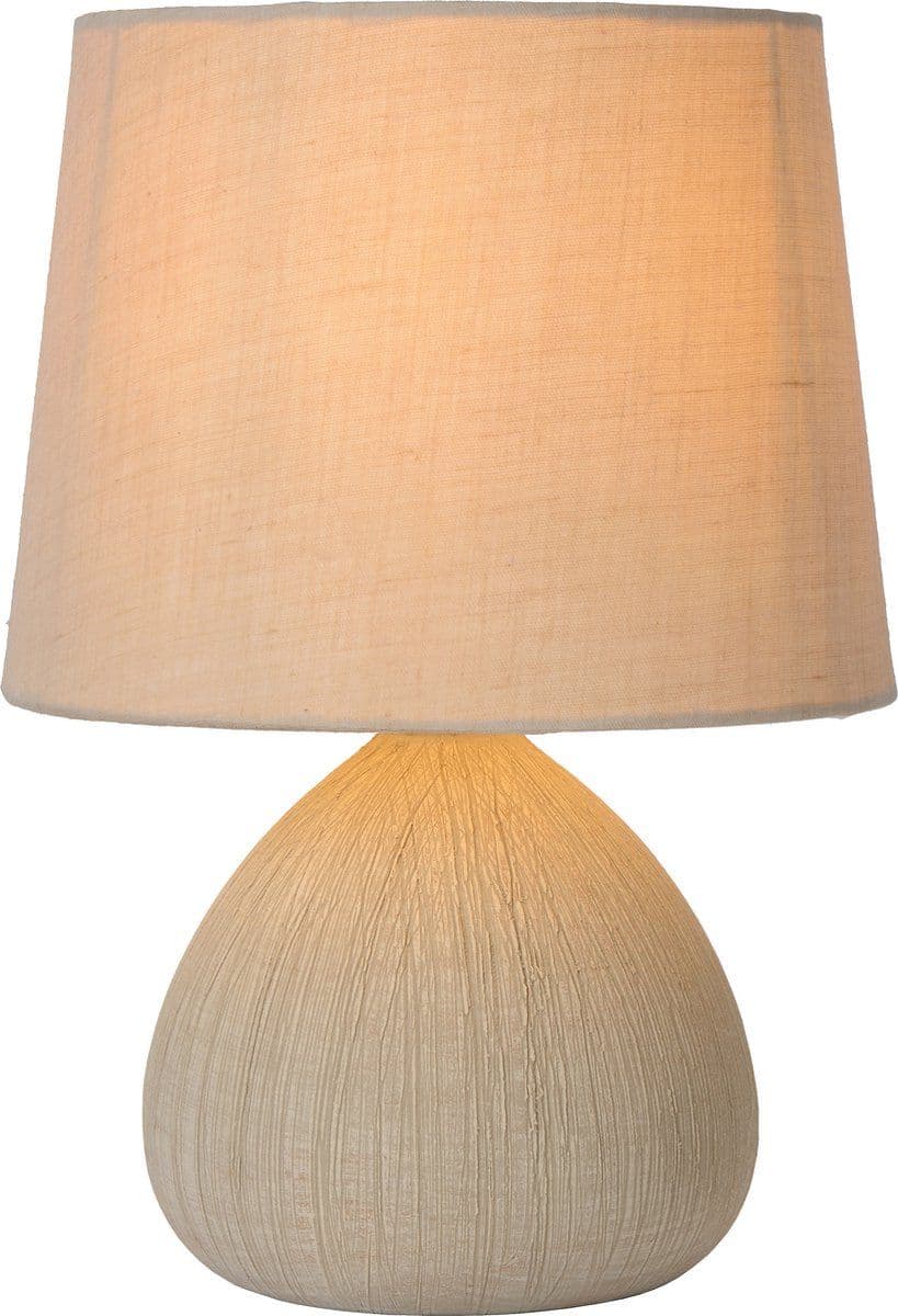 Lucide RAMZI - Tafellamp - Ø 18 cm - 1xE14 - Beige