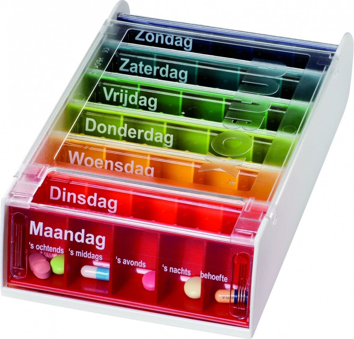 Anabox 7 dagen - Pillendoosje - Overzichtelijk - Medicijn box met dag aanduiding