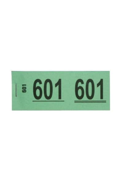 Nummerblokjes 1-1000 42 x 105 mm groen