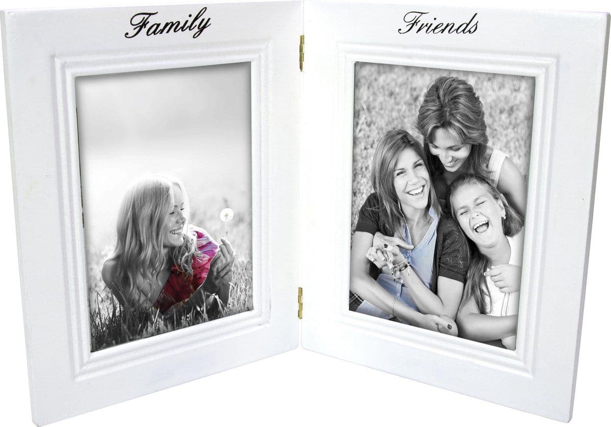 Gusta - Duo-fotolijst Family & Friends - Geschikt voor 2 foto's 18 x 13 cm - Wit