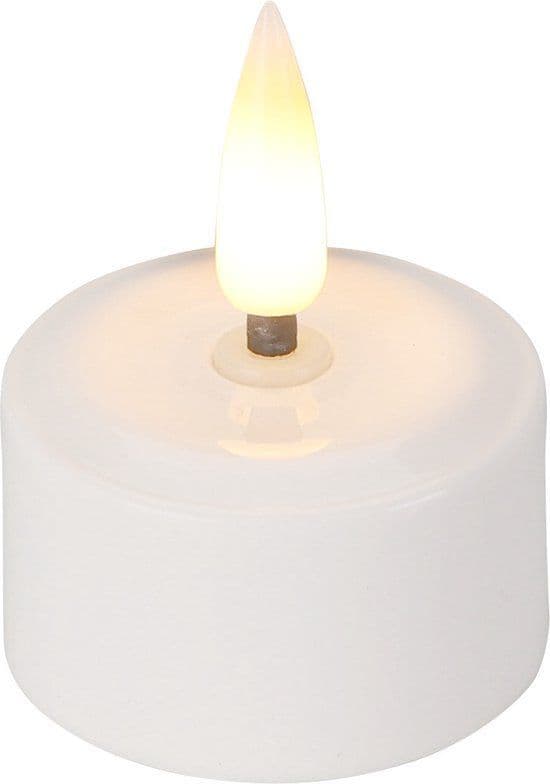 Oplaadbare Theelichtjes LED Ø4cm - 4 stuks - uitbreidingsset zonder oplader