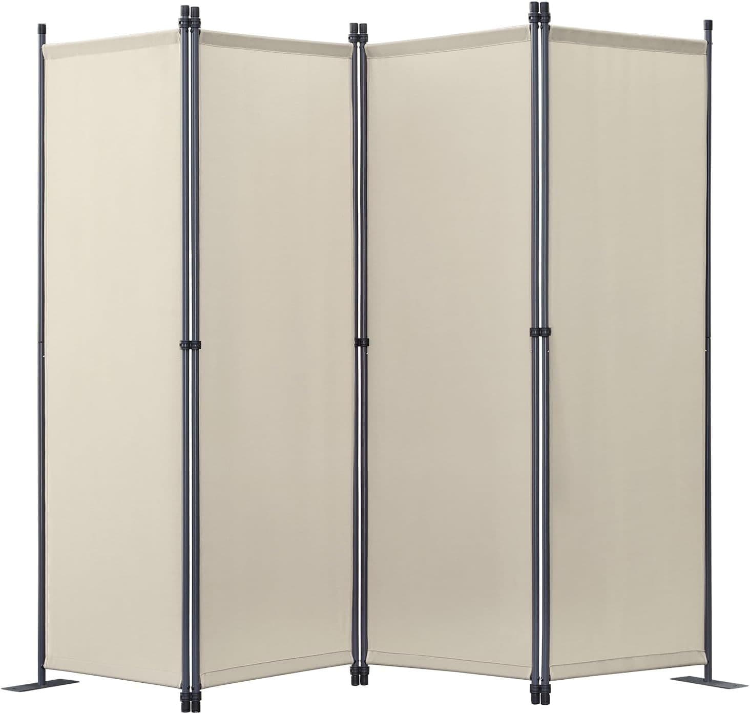 Angel Living Kamerscherm - 4-delig - Opvouwbaar - 224x165 cm - Staal & Polyester