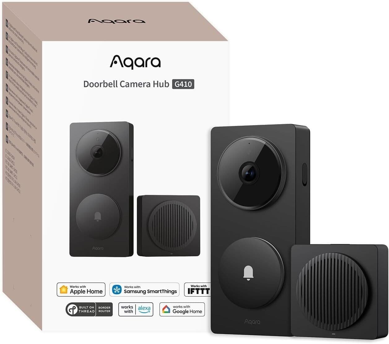 Aqara G410 - Videodeurbel - 2K resolutie met Zigbee en Matter hub - Zwart